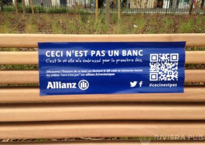 Campagne Guérilla Marketing "Ceci n'est pas" pour Allianz - Riviera Pub - Street Marketing Nice, Cannes, Monaco