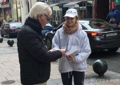 Roadshow et distribution de flyers pour Bouygues Immobilier - Riviera Pub - Street Marketing Nice, Cannes, Monaco