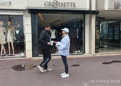 Roadshow et distribution de flyers pour Bouygues Immobilier - Riviera Pub - Street Marketing Nice, Cannes, Monaco