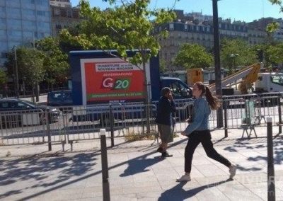 Camion publicitaire pour les supermarchés G20 - Riviera Pub - Street Marketing Nice, Cannes, Monaco