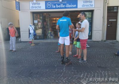 Vélo Publicitaire et tournée des plages pour Decathlon - Riviera Pub - Street Marketing Nice, Cannes, Monaco