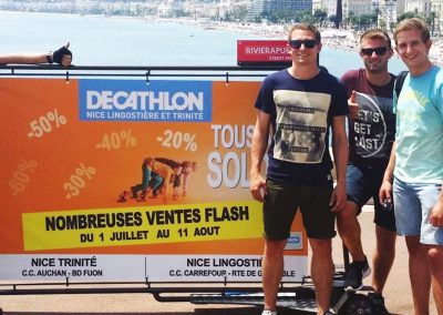 Decathlon – Tous aux soldes | Roadshow en Vélo Publicitaire