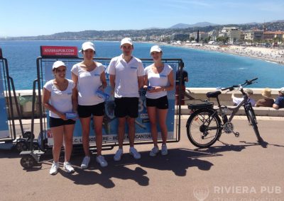 2 Vélos Publicitaires pour Decathlon - Riviera Pub - Street Marketing Nice, Cannes, Monaco