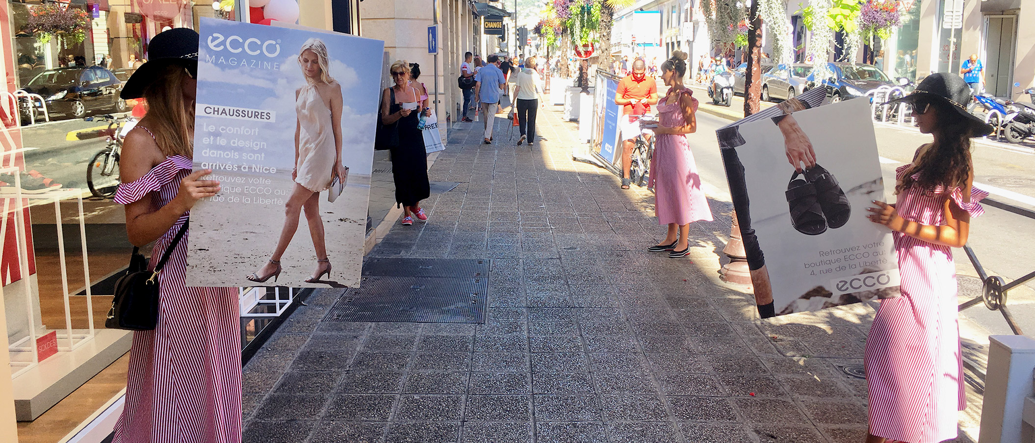 magazines et journaux géants - Riviera Pub - Street Marketing Nice, Cannes, Monaco