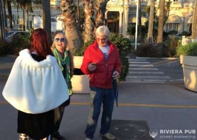 Distribution de bonbons pour 3.14 Casino, groupe Partouche - Riviera Pub - Street Marketing Nice, Cannes, Monaco
