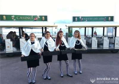 Distribution de bonbons pour 3.14 Casino, groupe Partouche - Riviera Pub - Street Marketing Nice, Cannes, Monaco