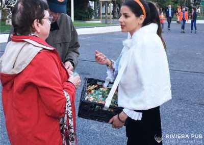 Distribution de bonbons pour 3.14 Casino, groupe Partouche - Riviera Pub - Street Marketing Nice, Cannes, Monaco