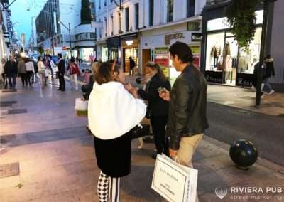 Distribution de bonbons pour 3.14 Casino, groupe Partouche - Riviera Pub - Street Marketing Nice, Cannes, Monaco