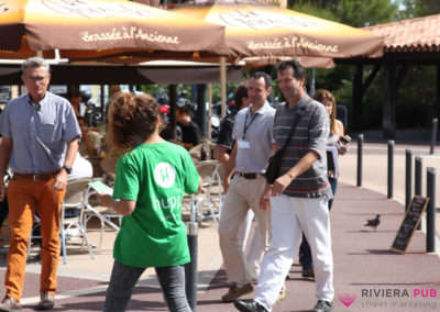 Distribution de flyers pour Hupp - Riviera Pub - Street Marketing Nice, Cannes, Monaco