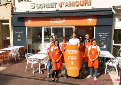 Segway et distribution de flyers pour Ô Sorbet d'Amour - Riviera Pub - Street Marketing Nice, Cannes, Monaco